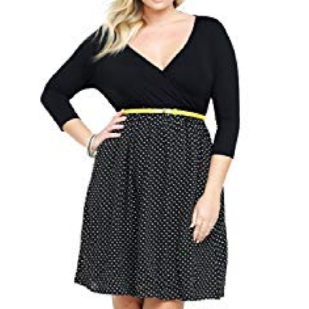Torrid 3/4 Sleeves and Polkadot Dress